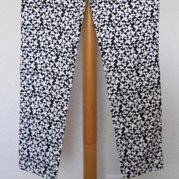 Kate Spade Pants ankle crop Geometric print Saturday Stretch  28x27 - Picture 5 of 12